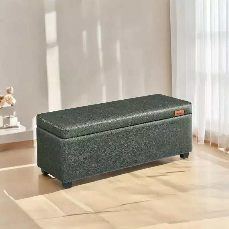 Panca Contenitore, Panca da Letto Contenitore, Panca da Ingresso, Ottomana con Cerniere di Sicurezza, Carico 300 kg
