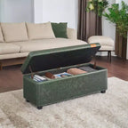 Panca Contenitore, Panca da Letto Contenitore, Panca da Ingresso, Ottomana con Cerniere di Sicurezza, Carico 300 kg