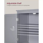 Mobiletto Contenitore da Bagno a Terra, Unità Contenitore da Bagno, Mobiletto Autoportante con 2 Cassetti e 2 Ante